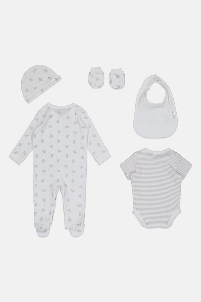 Rock-A-Bye Baby Boutique Toddlers Boy 5 Pieces Graphic Print Bodysuits Set, Multicolor  - Image 3