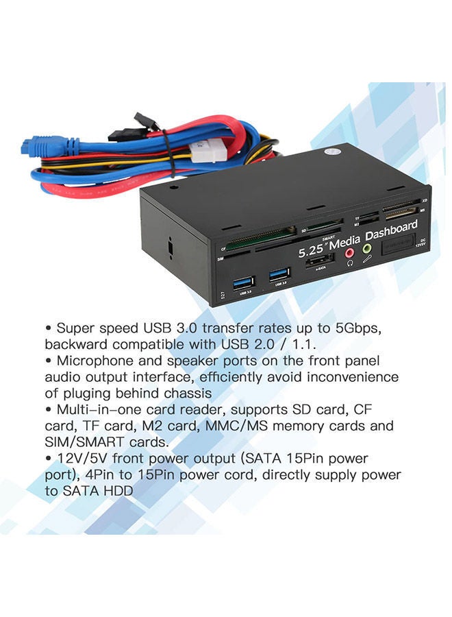 NIBEMINENT Multi Interface Media Dashboard Black - Image 3