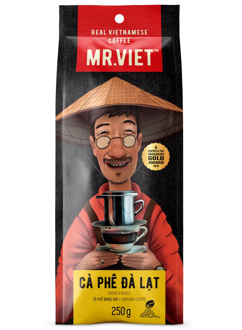 MR.VIET Mr. Viet Roasted & Ground Coffee – 250g | Authentic Vietnamese Coffee Blend - Image 1