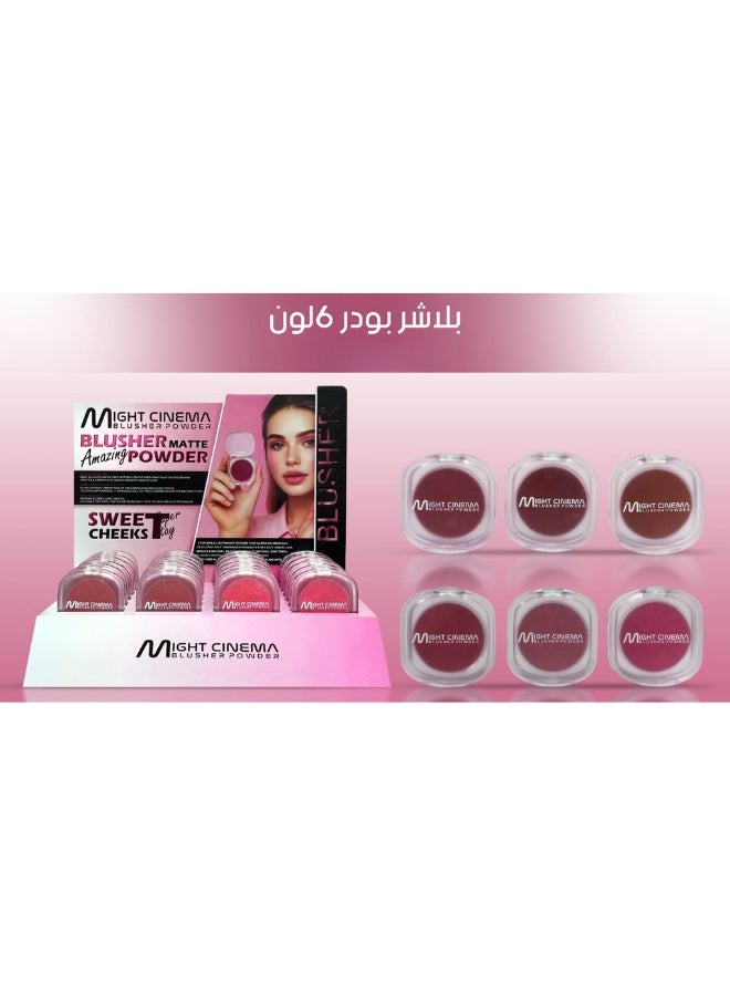 MIGHT CINEMA Matte Powder Blusher – Multi-Purpose Face Makeup for Cheeks, Eyes & Lips – Natural Sheer Pigments for a Healthy, Radiant Glow – Easy-to-Blend, Lightweight & Buildable Texture – All-Day Stay Cheek Color – Monochromatic Makeup Look. - Image 2