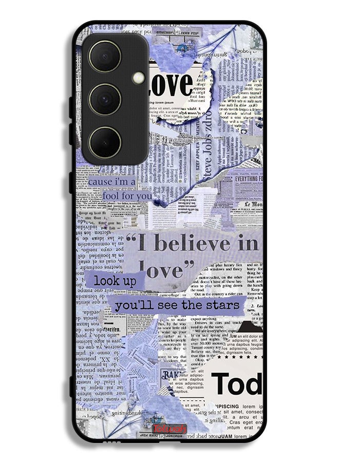 Tolwak غطاء حماية لجهاز سامسونج جالاكسي A35 5G بقطع من الصحف - Image 1