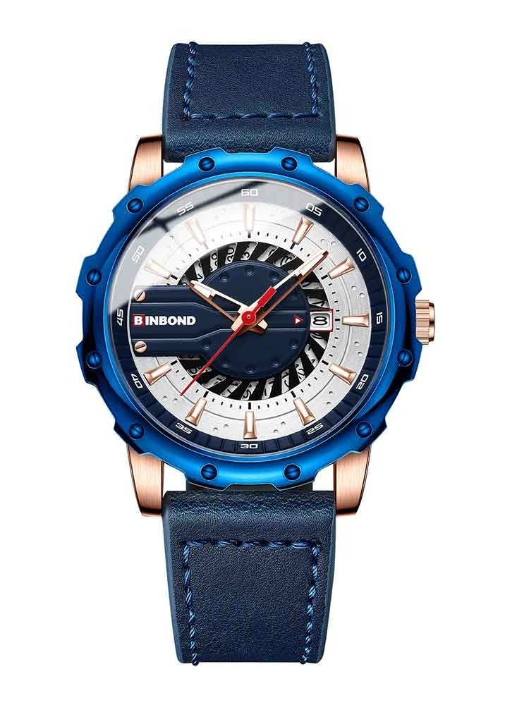 BINBOND Watches for Men Luxury Diamond Dial Luminous Pointer Quartz Man Watch Date Display Waterproof Male Clock - Image 2