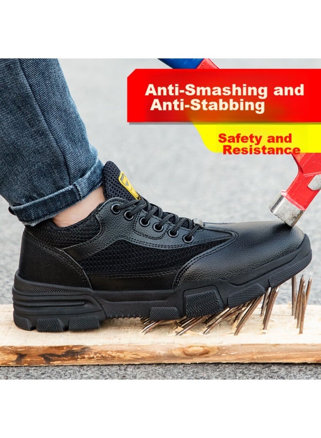 JUNBU Safety Shoes For Men With Steel Toe Cap, Anti-Smashing, Anti-Puncture, Lightweight, Soft Sole, Wear-Resistant, Construction Site Safety Work Functional Shoes 1020D Size 41 - Image 4