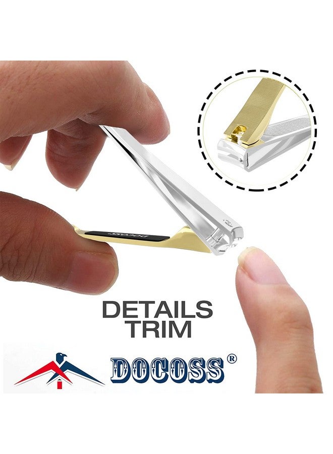 DOCOSS Stainless Steel Nail Cutter For Men And Women,Nail Clippers,Pack Of 2 (Gold) - Image 4