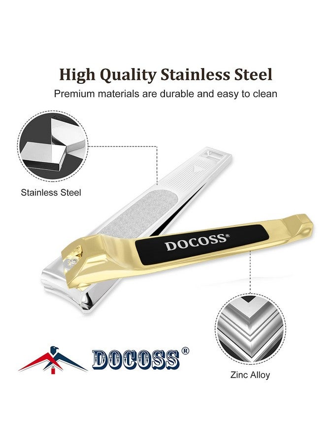 DOCOSS Stainless Steel Nail Cutter For Men And Women,Nail Clippers,Pack Of 2 (Gold) - Image 3