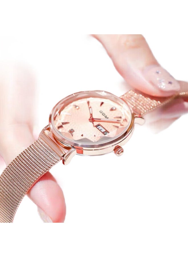 DOM [Zhang Ruonan'S Style] Ultra-Thin Watch For Women, Light Luxury Fashion Mechanical-Style Quartz Birthday Gift For Girlfriend - Image 1
