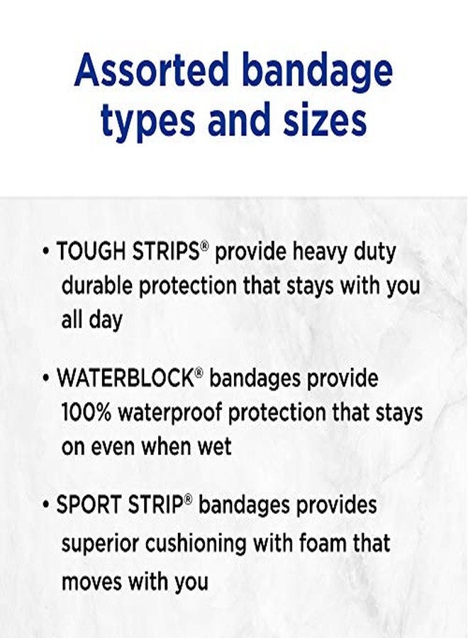 Band-Aid Brand Adhesive Bandage Family Variety Pack, Clear, Tough, and Sport Strip Bandages for Wound Care and First Aid, Assorted Sizes, 30 ct - Image 2