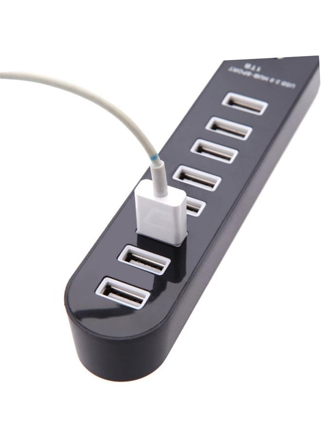 موزع USB 2.0، كابل محول موزع USB بـ 8 منافذ، موسع USB لأجهزة الكمبيوتر المحمولة، والطابعات، والكاميرات، ولوحة المفاتيح، والماوس - Image 2