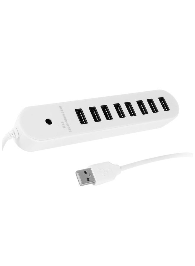 موزع USB 2.0، كابل محول موزع USB بـ 8 منافذ، موسع USB لأجهزة الكمبيوتر المحمولة، والطابعات، والكاميرات، ولوحة المفاتيح، والماوس - Image 3