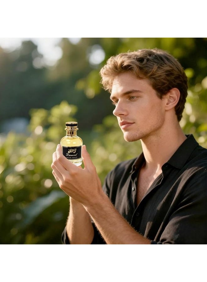 عطر أو دو بارفان للرجال والنساء، 100 مل - عطر يدوم طويلاً مع زجاجة أنيقة بتصميم ماسي، هدية عطرية فاخرة - Image 5