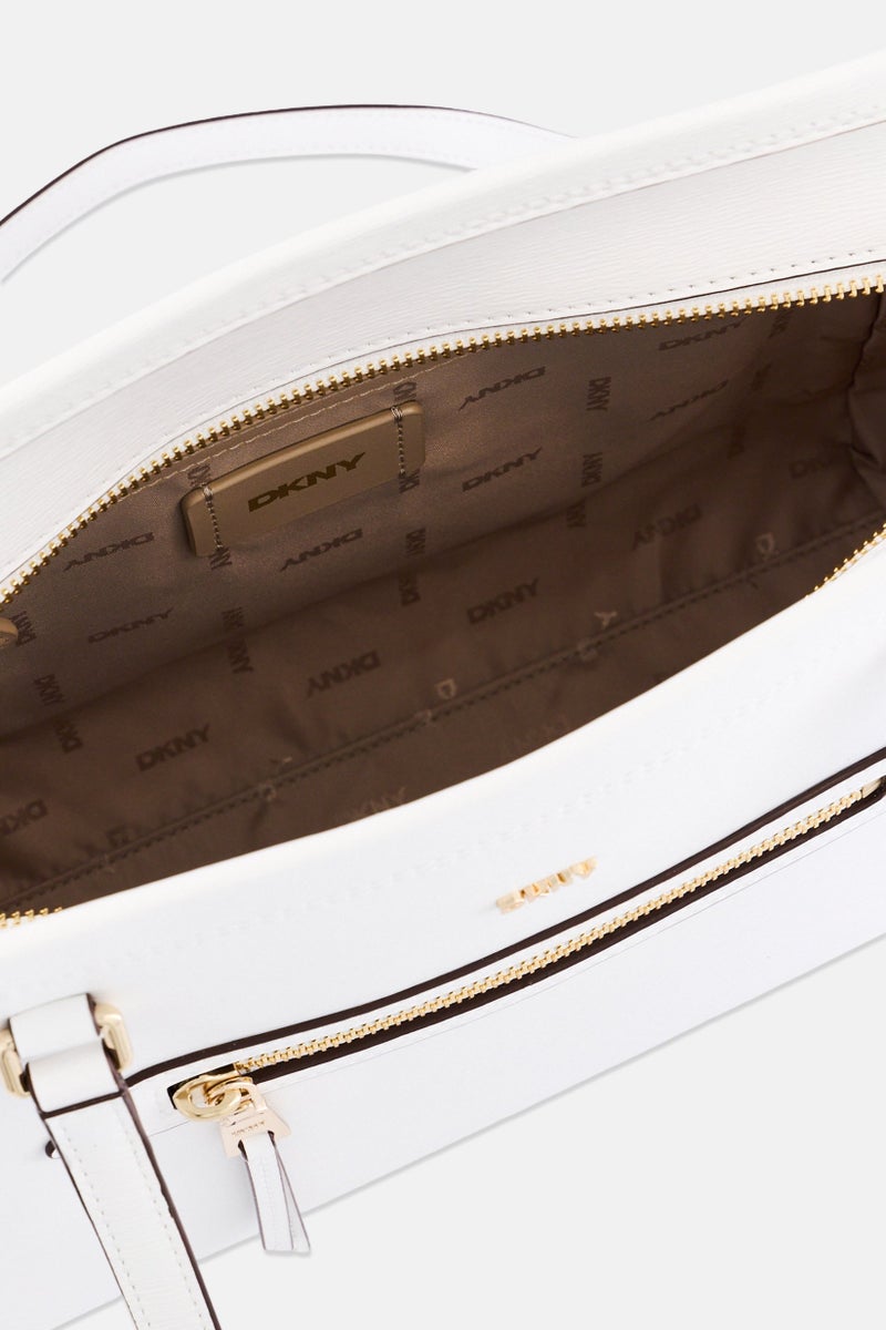 DKNY Women Chelsea Medium Tote Bag, White - Image 3