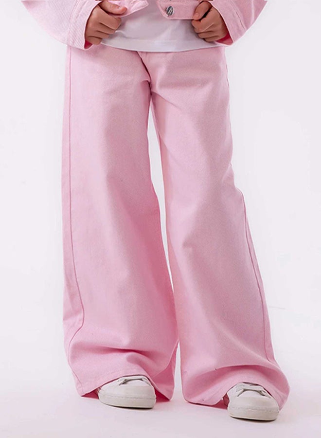 CN Jeans wear Kids Girls Summery Pants Pink - Image 1