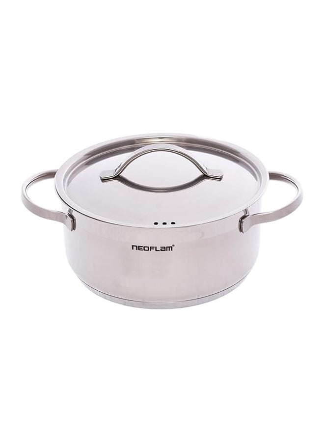1Piece Stainless Steel Pot, Kitchen Cookware, Induction Pot with Impact-bonded Base Technology Pot 20 cm pcs For Kitchen,Home - Silver - Image 1
