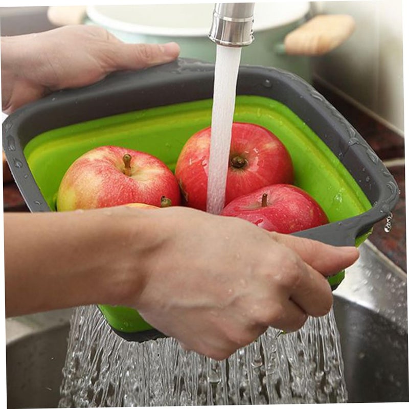 2pcs Collapsible Kitchen Drain Basket For Fruits Vegetables Storage Organizer - Image 4