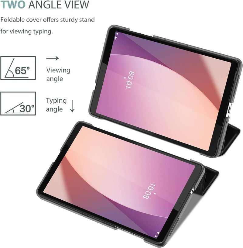 Procases For Lenovo Tab M8 4Th Gen Case 8 Inch 2023 Tb-300Fu/Tb-300Xu, Slim Stand Hard Back Shell Protective Smart Cover Case For Lenovo Tab M8 8" 2023 Release -Black - Image 5