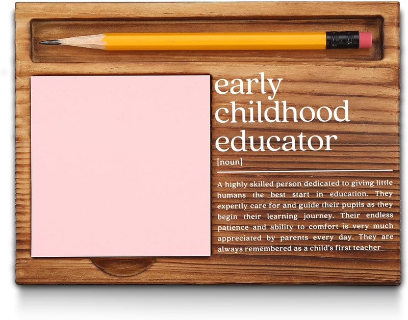 akeke Early Childhood Educator Gift for Women, Men, Early Childhood Educator Office Decor, Appreciation Thank You Gifts for Early Childhood Education Self-Stick Note Pad Holders GAA39 - Image 1