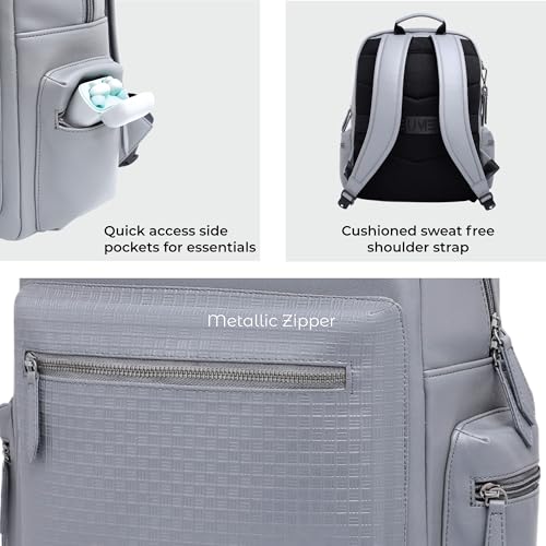EUME Cosmo 16L Laptop Bag for Men, Volcanic Grey | 1 Large Compartment Office Laptop Backpacks | Fits Up to 13.5" Laptop | Premium Vegan Leather | Travel Bag | Bagpacker Bag for Men and Women - Image 3