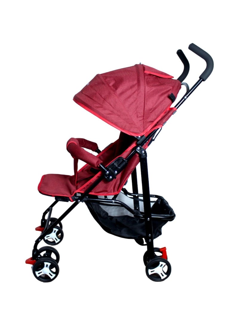 صندوق العاب عربة أطفال قابلة للطي بمقعد متكئ للجلوس والنوم كستنائي - Image 3