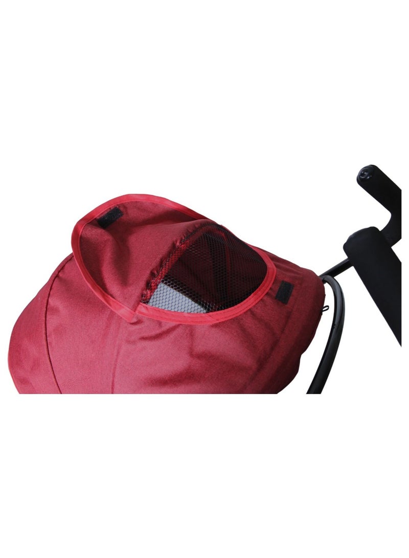 صندوق العاب عربة أطفال قابلة للطي بمقعد متكئ للجلوس والنوم كستنائي - Image 5