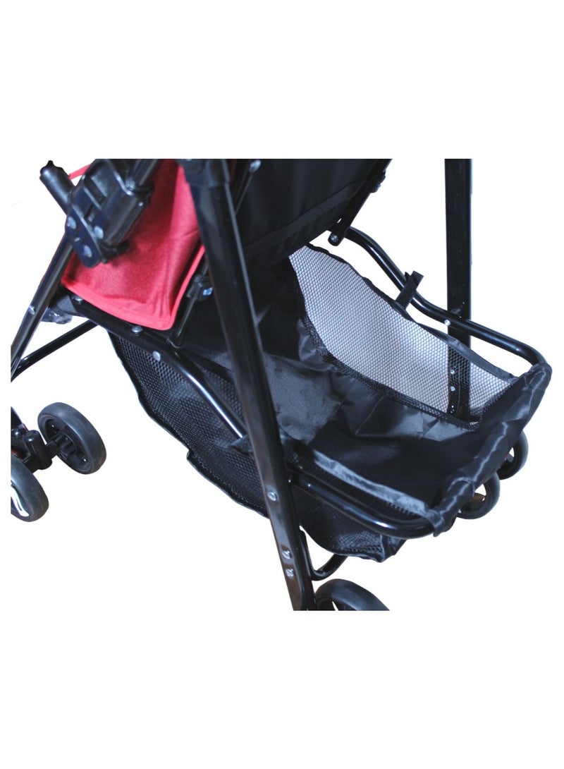 صندوق العاب عربة أطفال قابلة للطي بمقعد متكئ للجلوس والنوم كستنائي - Image 4