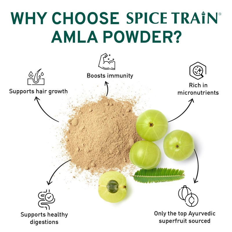 Handpick مسحوق الأملا العضوي (14 أونصة) أمالاكي، عضوي من وزارة الزراعة الأمريكية، غير معدل وراثيًا | 100% خام وطبيعي - مختبر لاختبار النقاء | مسحوق التوت الهندي | كيس قابل لإعادة الإغلاق - Image 3