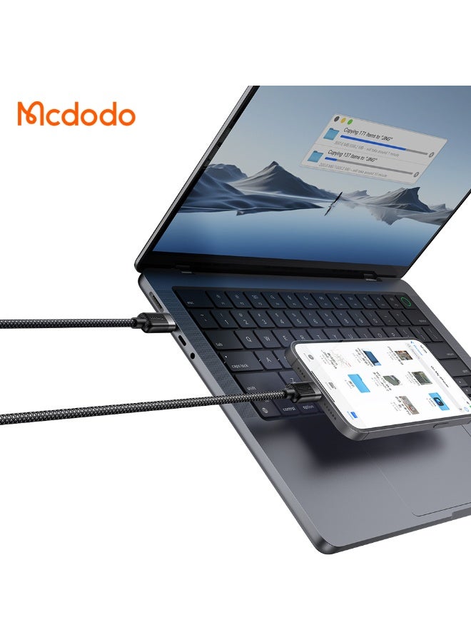 مكدودو كابل ماكدودو مغناطيسي ذاتي اللف USB-C إلى USB-C بطول 1.2 متر – شحن سريع بتصميم ذكي قابل للطي - Image 3