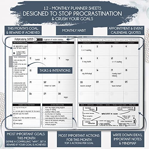 Freedom Mastery Life & Goal Planner – Undated Daily, Weekly & Monthly Organizer with Habit Tracker, Time Management Tools, and Productivity Journal for Personal Growth and Success - Image 5