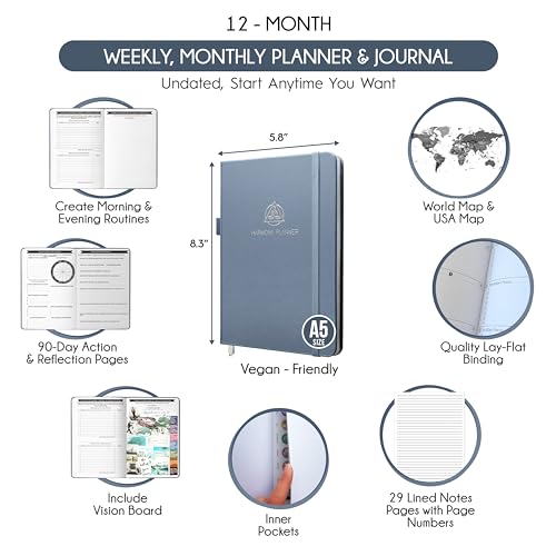 Freedom Mastery Life & Goal Planner – Undated Daily, Weekly & Monthly Organizer with Habit Tracker, Time Management Tools, and Productivity Journal for Personal Growth and Success - Image 2