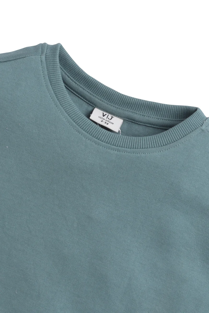 victor and jane "Boys Cotton Interlock Tee & Shorts Set – Sage Green "