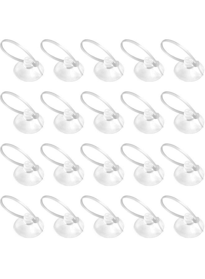 FEBSNOW FEBSNOW Aquarium Suction Cups, Fish Tank Suction Cups Aquarium Suction Cup Clip Suction Hooks with 30 PCS Adjustable Cable Ties for Plants, Planter, Binding Moss Shrimp Nest (10)  - Image 1