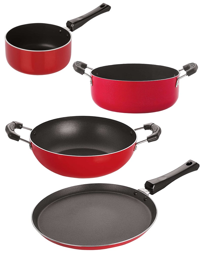 Nirlon Non-Stick Aluminium Pfoa Free Non-Toxic Durable Kitchenware Set of 4 Pieces (FT11_KD11_SP(B)_CS24) - Image 1