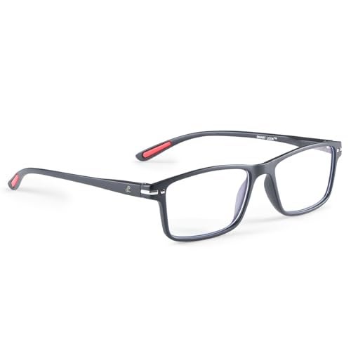 AEC Zenith Rectangular Reading Glasses | Modern Frame with BlueRazr Blue Light Blocking Lenses | Sleek Unisex Readers for Men & Women (Black, +2.50) - Image 4