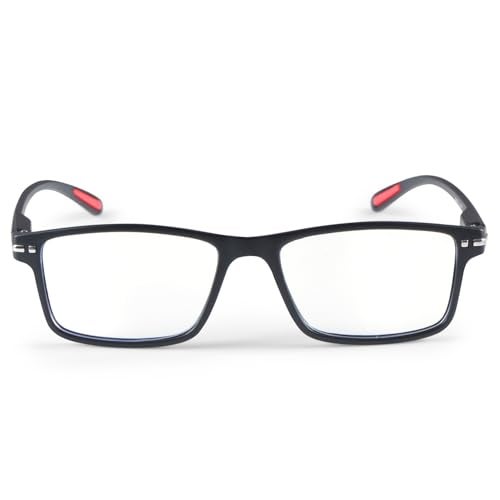 AEC Zenith Rectangular Reading Glasses | Modern Frame with BlueRazr Blue Light Blocking Lenses | Sleek Unisex Readers for Men & Women (Black, +2.50) - Image 3