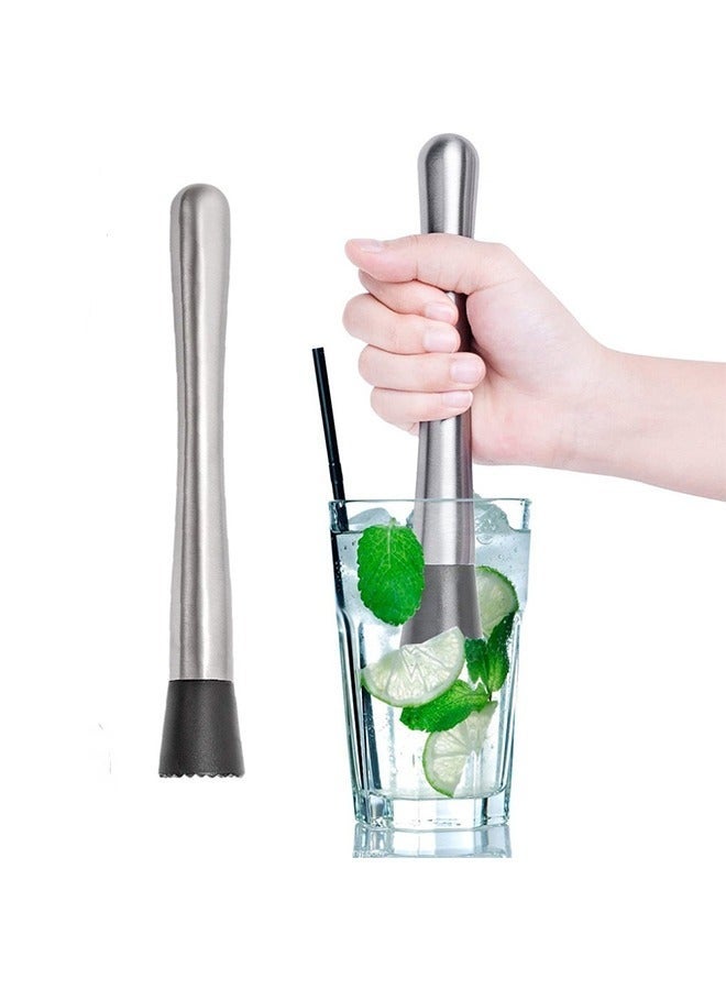 Bukela "Stainless Steel Ice Crusher & Lemon Press Tool - Heavy-Duty Fruit Muddler, Juice Smasher, Shaker Cup Accessories for Smoothies, Drinks, and Cold Beverages" - Image 1