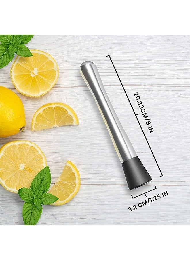 Bukela "Stainless Steel Ice Crusher & Lemon Press Tool - Heavy-Duty Fruit Muddler, Juice Smasher, Shaker Cup Accessories for Smoothies, Drinks, and Cold Beverages" - Image 3