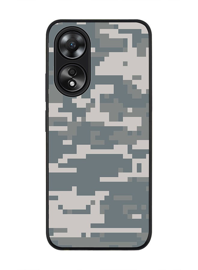 Stylizedd Rugged Black edge case for Oppo A58 4G, Slim fit Soft Case Flexible Rubber Edges Anti Drop TPU Gel Thin Cover- Digital Camo - Image 1
