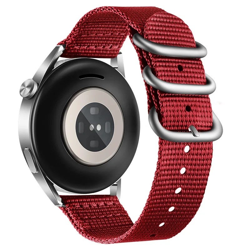 Bluejw Premium Woven Nylon Watch Strap Replacement - Durable Sport Striped Wristband for Men's Watches - Image 1