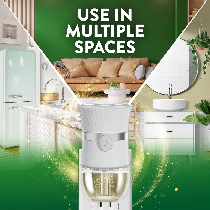 Air Wick عبوة إعادة تعبئة زيت معطر، مشبعة بالزيوت الأساسية، معطرات جو قابلة للتوصيل للمنزل، ملاذ الجنة، 4 قطع - Image 5