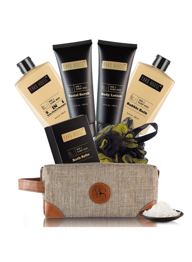 Yard House Mens Bath And Body Gift Setmusk And Blonde Woodsluxury Fathers Day Gifts From Daughter Wife Son For Dad Husbandrelaxing Spa Kit For Him In Toiletry Bag W. Full Size Items - Image 1