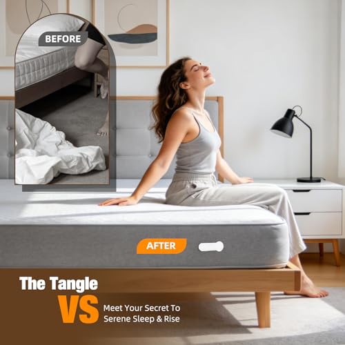 HOUSE AGAIN Sheet Holders for Corners, Easy One-Time Installation Fitted Sheet Fasteners for Full & Queen Beds – Heavy Duty Lock Sheet Holders Keep Sheets Firm & Tight, No More Loose Bedding (White) - Image 2