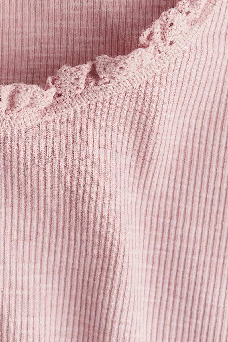 H&M Lace-trimmed top