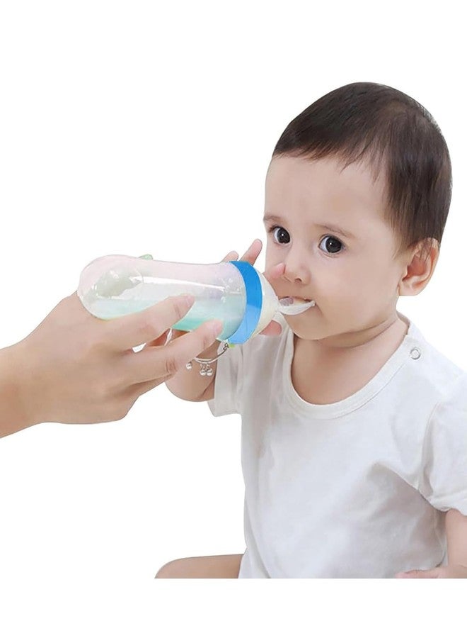 Miracle Moms Baby Silicone Squeeze Feeder Bottle with Spoon/Toddler Safe Silicone Squeeze Feeding Spoon Milk Cereal Bottle Baby Training Feeder/Fruit Feeder (Orange) - Image 5