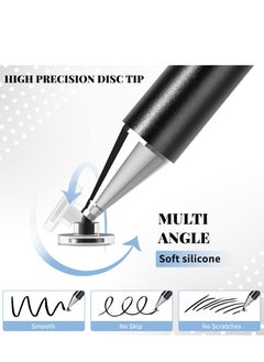 INFOSUN INFOSUN Stylus Pen for iPad, Disc Stylus Pens for Touch Screens, Passive Stylus with Magnetic Cap, Compatible with Apple/iPhone/iPad/Android/Microsoft Tablets and All Passive Touch Screen (Black)  - Image 5