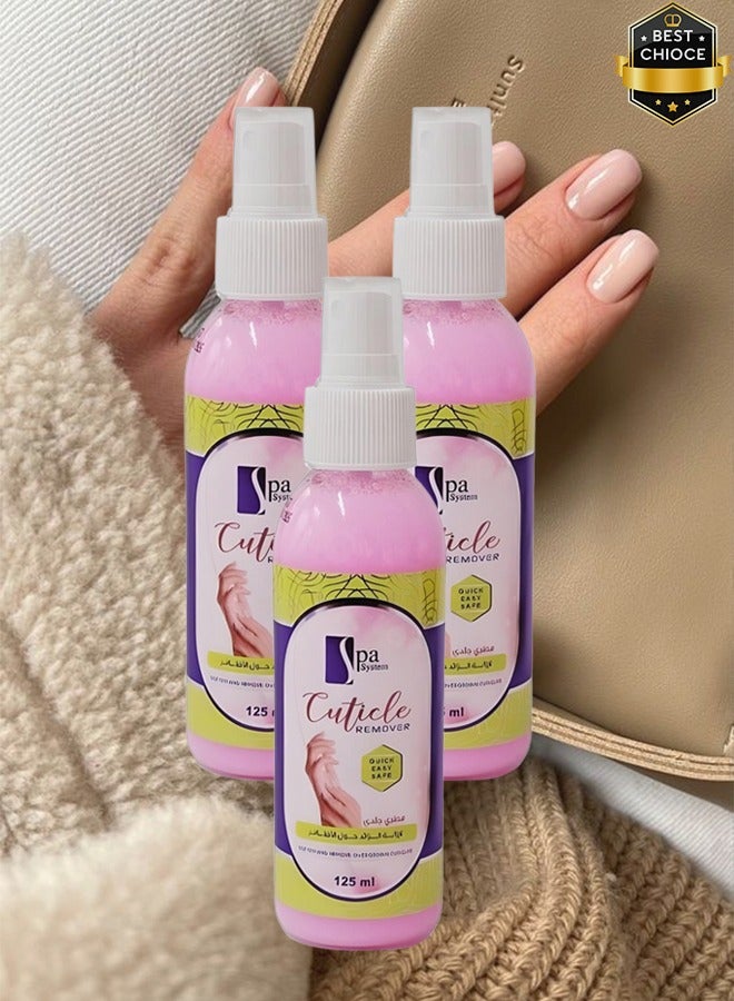 Spa System 3 Pieces Cuticle Remover Quick Easy And Safe 125ml - Image 1