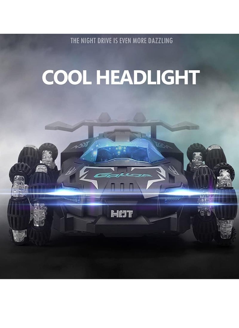 General 1/12 Scales RC Drift Cars Jet Spray Remote Control Car High Speed Spray Racing 2.4GHz RC Cars 4WD Boys and Girls Toys Gifts with Cool LED Lighting Race Car (Black)  - Image 2