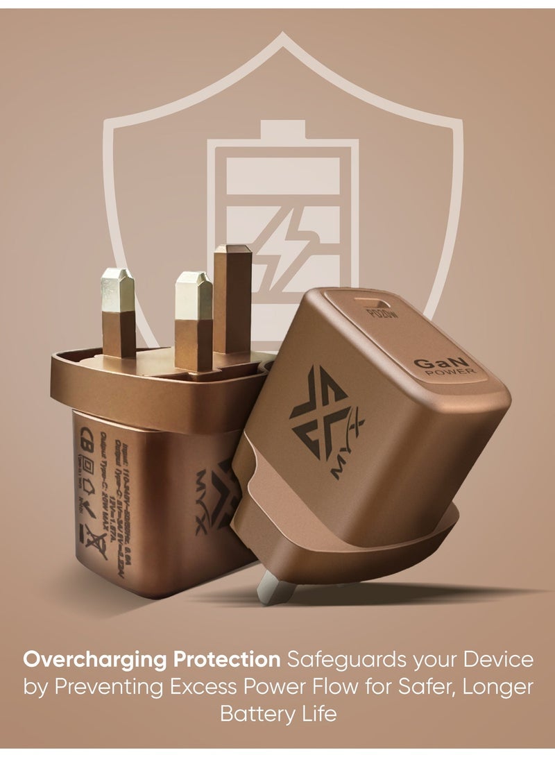 MYX QuickVolt 20W GaN Fast Charger | Sleek Design | Intelligent Charging for iOS & Android - Image 2