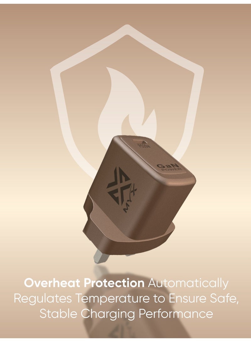 MYX QuickVolt 20W GaN Fast Charger | Sleek Design | Intelligent Charging for iOS & Android - Image 3