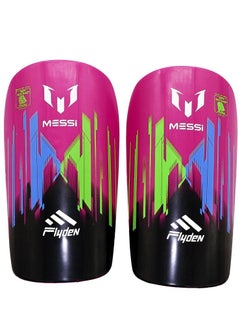 Generic MESSI One Pair Football Shin Guards Technical Field Equipment, Fuchsia  - Image 1