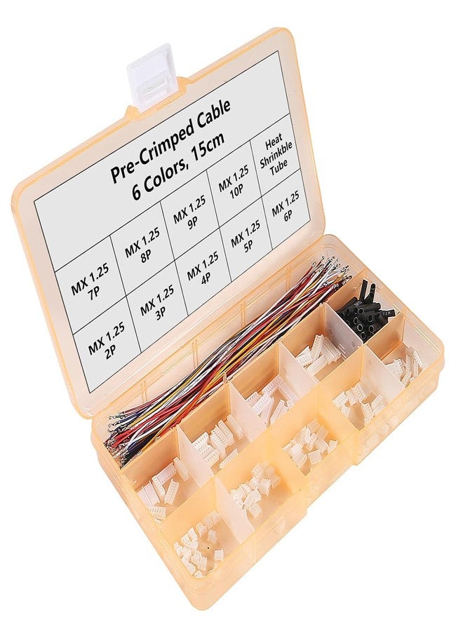ACEIRMC 1.25mm Connectors Plug Kit 1.25mm Pitch Connectors and Pre-Crimped Cables Compatible with JST Molex PicoBlade 1.25mm 15cm Pre-Crimped Cable Wire - Image 3