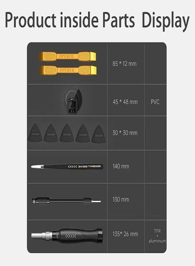 JAKEMY Upgraded Precision magnetic Screwdriver Set，145 in 1 with 132 Bits Repair Tool kit, Professional Screwdriver set with case all in one for Electronics, PC, iPhone, Computer Watch,Jewelers,Camera - Image 2
